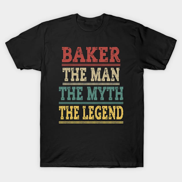 Funny Baker The Man The Myth The Legend Baking Gift T-Shirt by Fargo